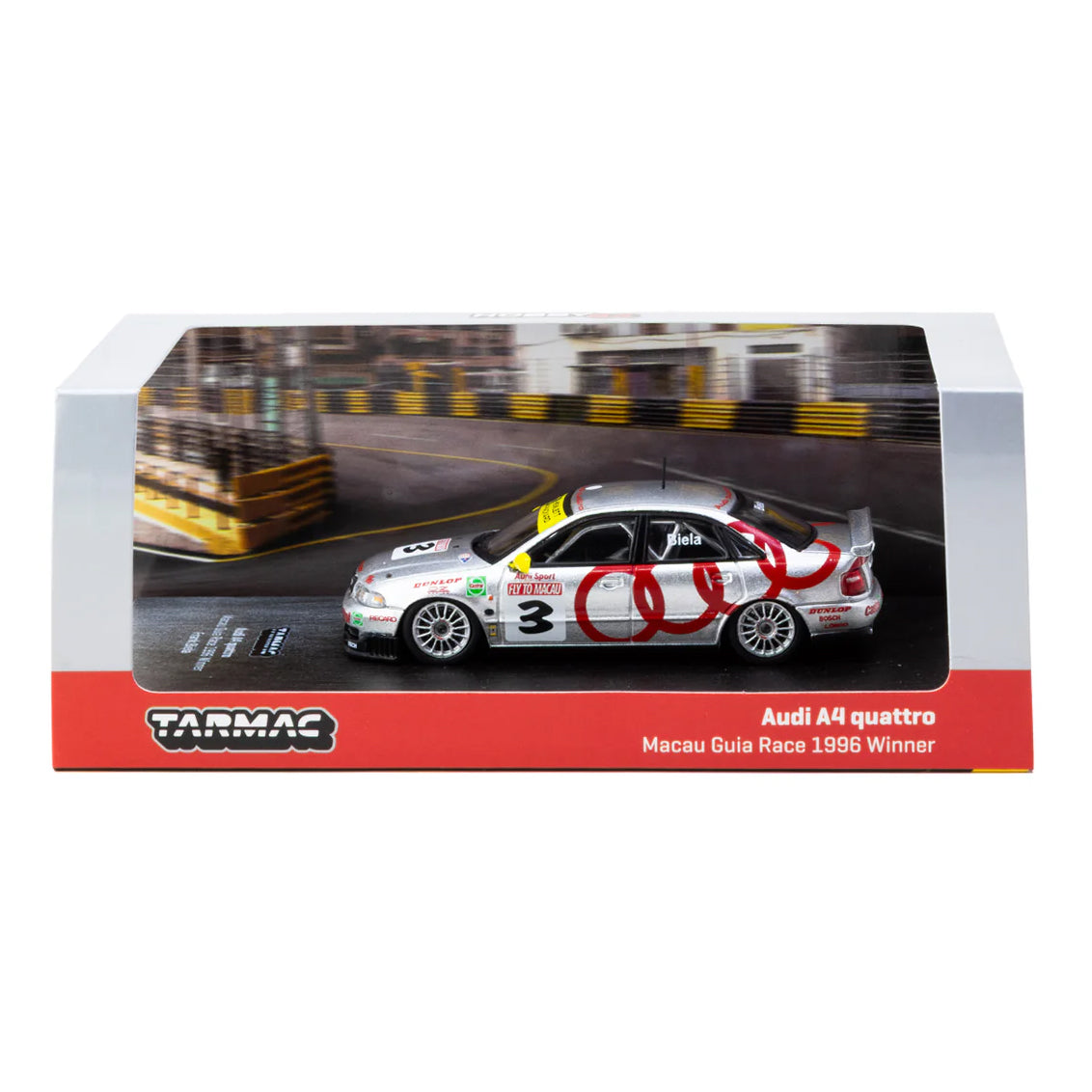Tarmac Works 1:64 Audi A4 Quattro Macau Guia Race 1996 Winner Frank Biela