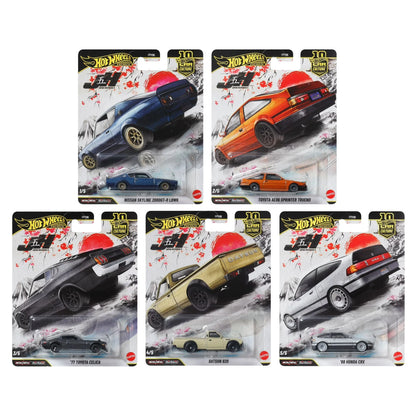 Hot Wheels Premium 1:64 Car Culture Japan Historics Case P Set of 5