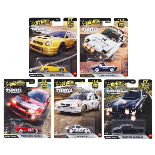 Hot Wheels Premium 1:64 Car Culture Thrill Climbers Set of 5 Case Q