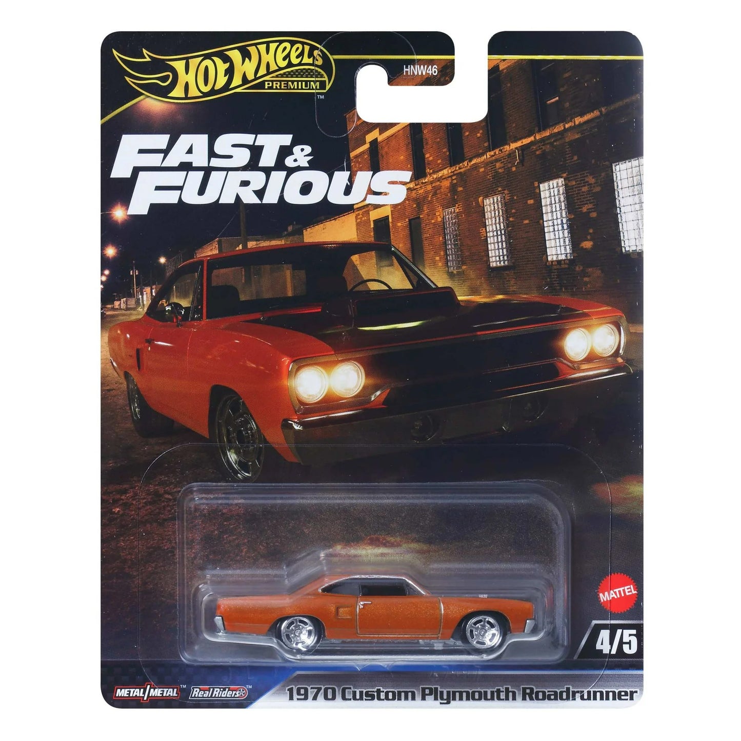Hot Wheels Premium 1:64 Fast and Furious 1970 Custom Plymouth Roadrunner