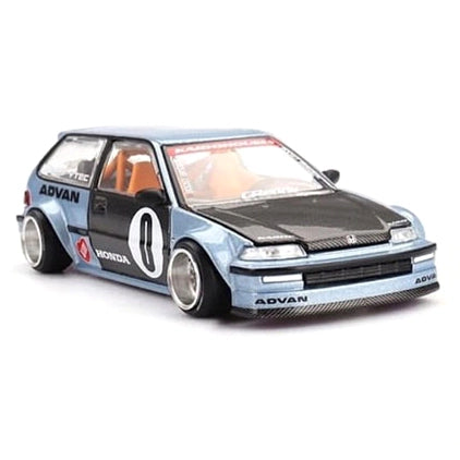 Kaido House 1:64 Honda Civic (EF) Kaido Roulette V1 Light Blue KHMG179