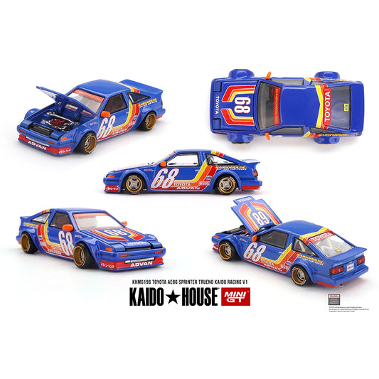 Kaido House 1:64 Toyota AE86 Sprinter Trueno Kaido Racing V1 Blue KHMG196