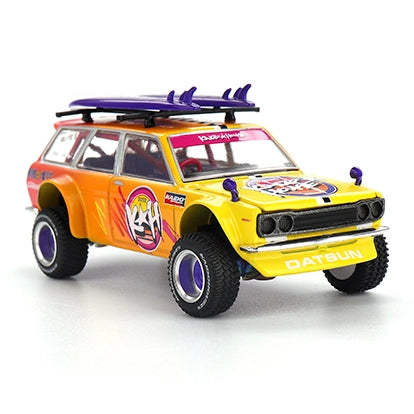 Kaido House 1:64 Datsun KAIDO 510 Wagon 4×4 Kaido Islands v1 Orange KHMG210