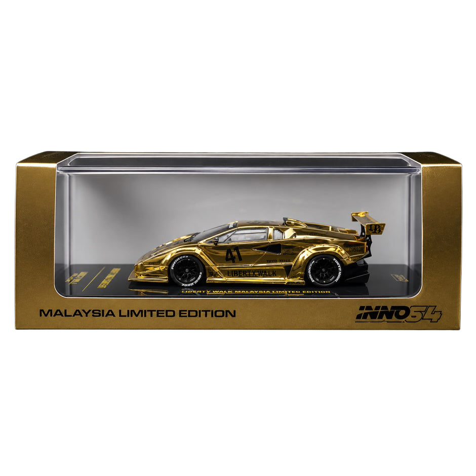 Inno64 1:64 LB-Works Lamborghini Countach Gold Version Grand Opening Malaysia Exclusive