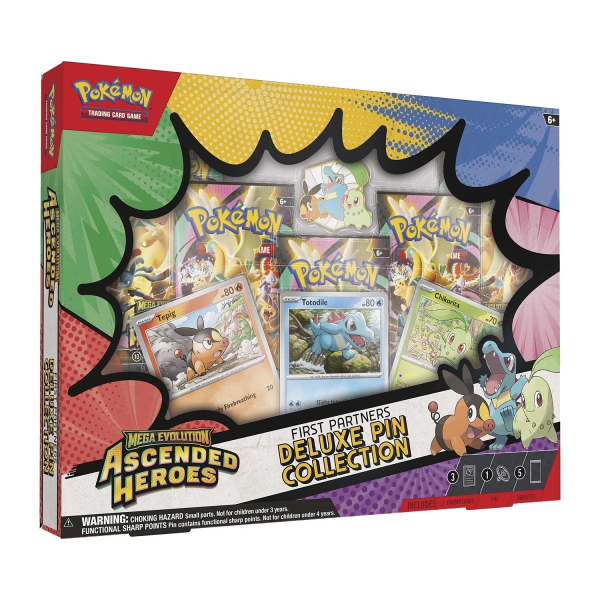 Pokémon TCG Mega Evolution Ascended Heroes First Partners Deluxe Pin Collection