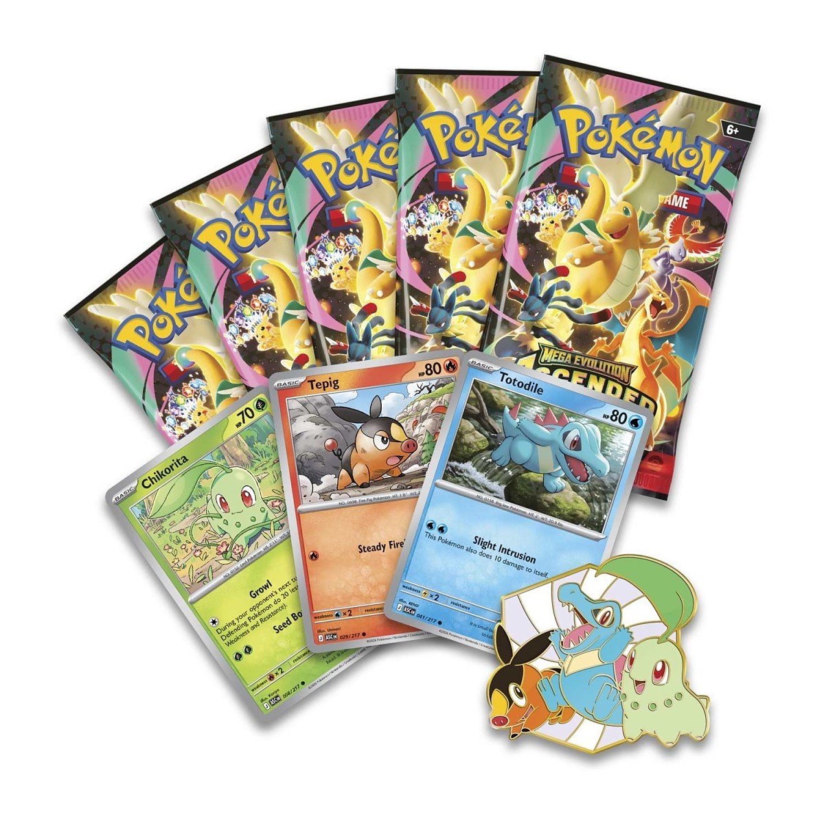 Pokémon TCG Mega Evolution Ascended Heroes First Partners Deluxe Pin Collection