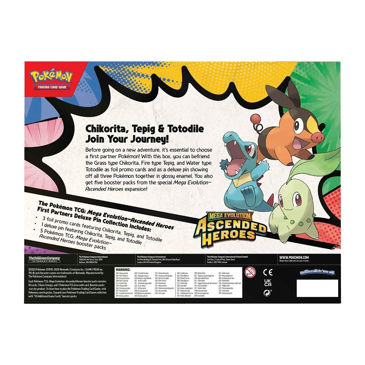 Pokémon TCG Mega Evolution Ascended Heroes First Partners Deluxe Pin Collection