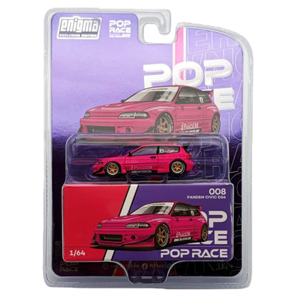 Pop Race Enigma 1:64 Pandem Civic EG6 Pink PRE008