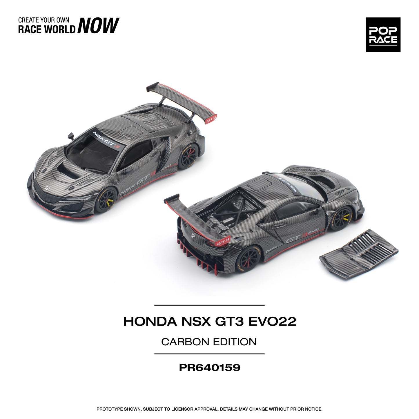 Pop Race 1:64 Honda NSX GT3 EVO22 Carbon PR640159