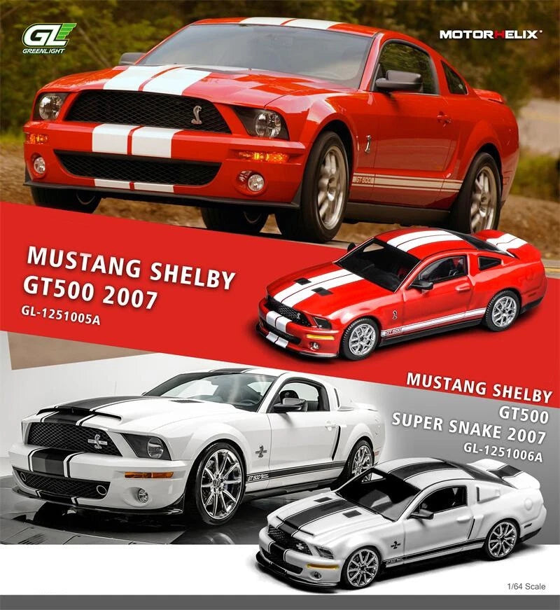 Motorhelix x Greenlight 1:64 Ford Mustang Shelby GT500 2007